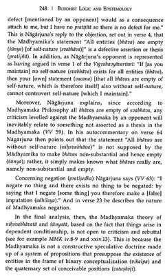 Book page with dense paragraph text and “Buddhist Logic and Epistemology” header at top
