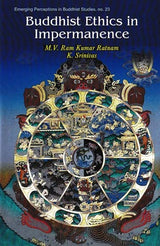Buddhist Ethics in Impermanence book cover with title text and ornate mandala artwork