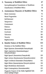 Contents page section 2–4 on Buddhist ethics taxonomy and idealist nature
