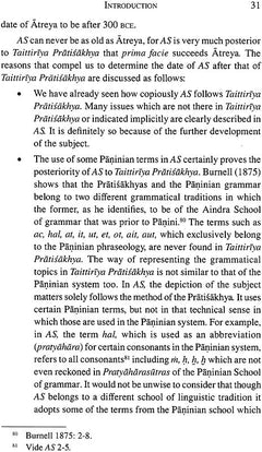 Atreyasikṣā introduction page with bullet points discussing reasons for determining dates