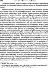 Book page: Assimilation of Brahmanism into Buddhism with paragraphs of text