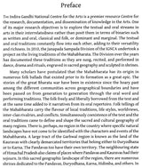 Preface page with paragraphs of text under a centered heading