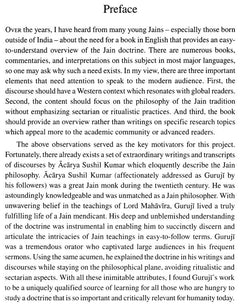 Preface page text discussing Jain doctrine and the need for an accessible overview