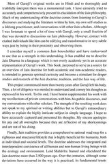 Book page describing Jain teachings, Gurujis works, and the purpose of the project