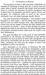 Fundamentals of Hinduism page 2 with text about India’s population and migrants