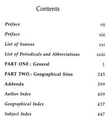 Book contents page listing Preface, List of Sources, and Part One: General