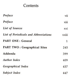 Book contents page listing Preface, List of Sources, and Part One: General