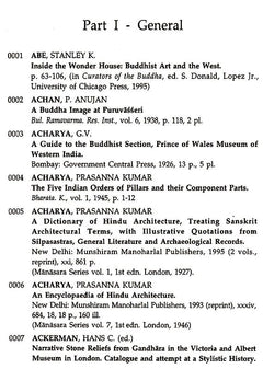 Bibliography entries page headed “Part I - General” with item listings
