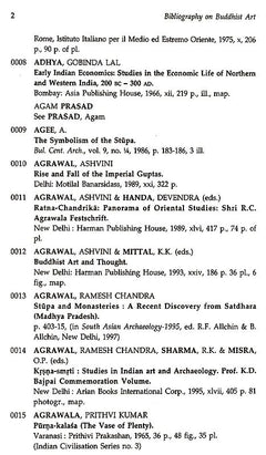 Bibliography entries page with numbered items and author names under “Bibliography on Buddhist Art”