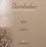 Book title page: Borobudur Pyramid of the Cosmic Buddha, with author and photo credits