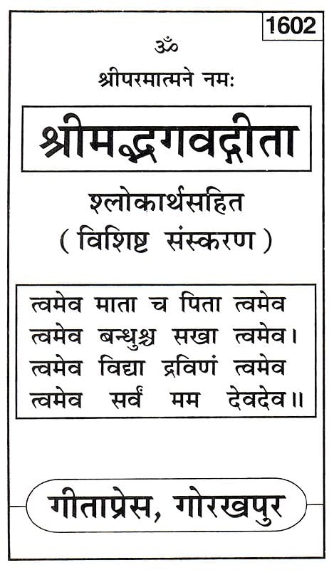 श्रीमद्भगवद्गीता: Pocket Size Gita Craft Detail