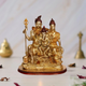 Brass Shiva-Parvati Statue with Ganesha 13 inches