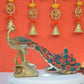 Brass Gorgeous Peacock with Stone Work | Showpiece and Gifting | Height 7 Inch | Multicolor