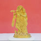 Brass Radha Krishna Idol Radha Krishna Playing with Flutes Height 10.5 Inch