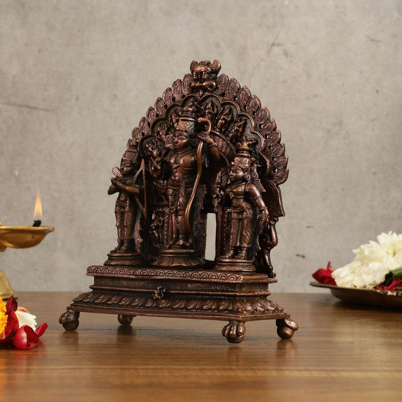 Copper Ram Darbar Idol (Height: 7 inch)
