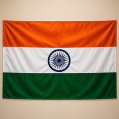 Premium Velvet Indian National Flag for Ceremonial, Office & Institutional Display (Height: 36 Inches)