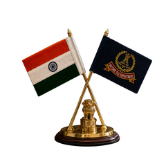 Premium Indian and Income Tax Department Table Flag Set with Ashoka Stambh Emblem