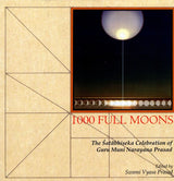 Portada del libro “1000 Full Moons” con Luna enmarcada y franja decorativa dorada