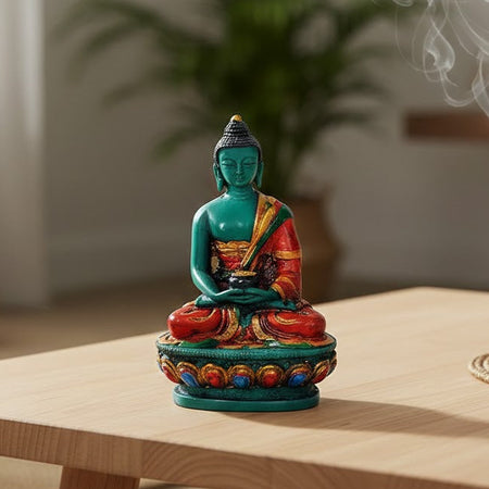 Resin Buddha Idol Statue in Dyaan Murdra (Height: 12 cm)