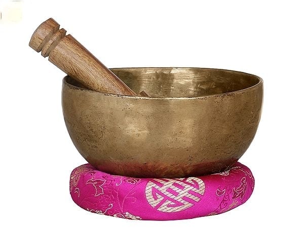 Brass Tibetan Buddhist Ritual Singing Bowl (Height: 6.5 cm) Craft Detail