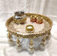 AONA Steel Handcrafted Pooja Thali for Raksha bandhan, Karva Chauth & Bhai Dooj Plate Beige