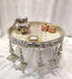 AONA Steel Handcrafted Pooja Thali for Raksha bandhan, Karva Chauth & Bhai Dooj Plate white