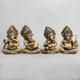 AONA Brass Ganesh Musicians Set Statue