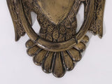 Brass eagle door knocker engraved wing and crest details