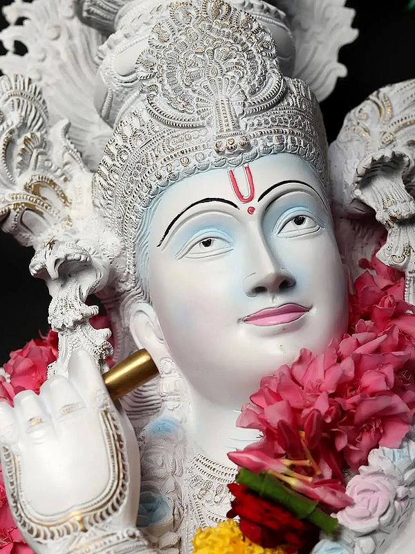 Brass Lord Krishna Playing Bansuri Idol (Height :58 Inches)