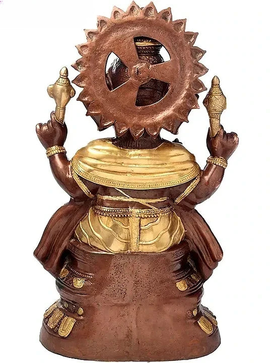Brass Large Size Ganesha Sculpture (Height 36 Inches)