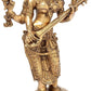 Four-Armed Standing Saraswati in Brass | Handmade - 23 Inch