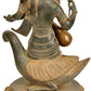 Brass Goddess Saraswati Seated on a Swan 13 Inches