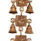 Goddess Saraswati Wall Hanging with Bells in Brass - 18 Inch