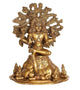 The Magnificence of Dakshinamurti Shiva in  natural Brass | Handmade 12 Inch