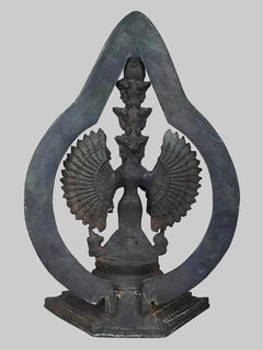 Brass Lord Avalokiteshvara Statue with Striking Aureole | Handmade Buddhist Sculpture for Home Decor (Height: 12 Inches)