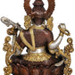 Handmade Kamalasana Goddess Saraswati in Brass 12 inches