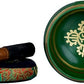 Brass Tibetan Buddhist Ashtamangala Singing Bowl (Height: 7.5 cm)
