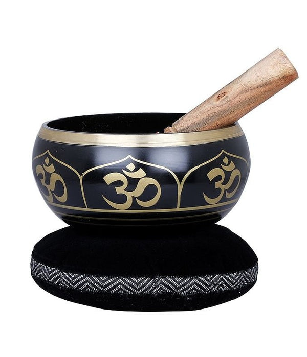 Brass OM Singing Bowl (Height:6 inches) Mandir Setting