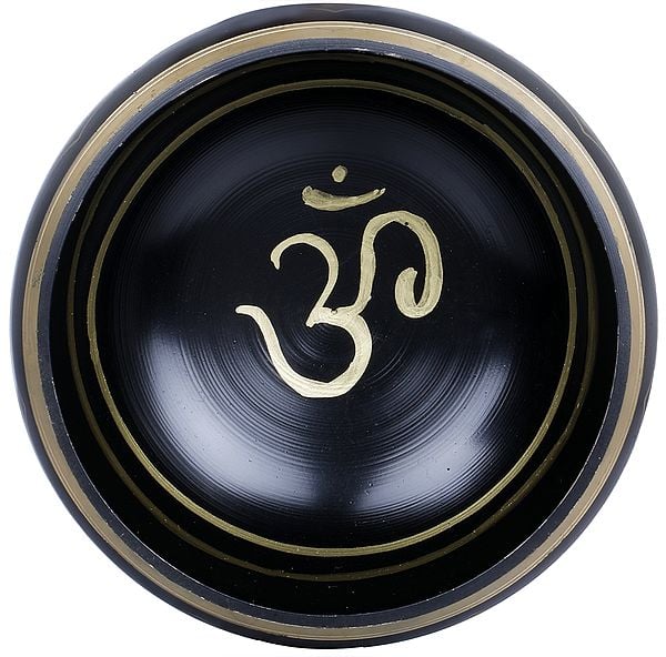 Brass OM Singing Bowl (Height:6 inches) Entryway Setting