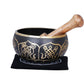 Brass Ashtamangala Singing Bowl (Height:5.5 cm)
