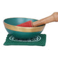 Brass Tibetan Buddhist Lotus Singing Bowl (Height: 4 cm)