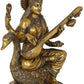 Brass Sculpture of Goddess Saraswati 24 inches