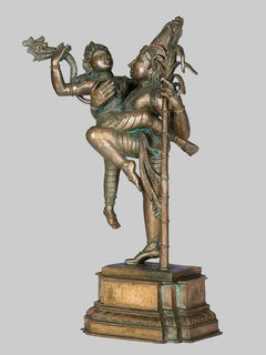 Handmade Bronze Panchaloha Statue of Devi Rati and Kamadeva | Traditional Lost-Wax Casting from Swamimalai (Height: 18 Inches)