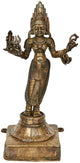 Handmade Brass Goddess Kali Idol from Kerala 18 inches