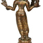 Handmade Brass Goddess Kali Idol from Kerala 18 inches