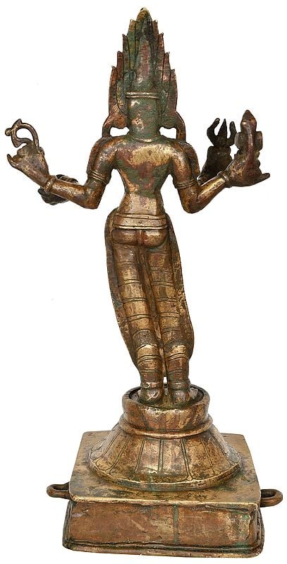 Handmade Brass Goddess Kali Idol from Kerala 18 inches