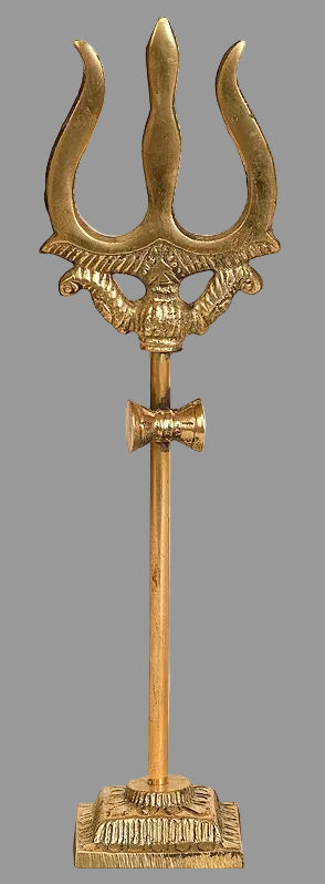 Brass Small Trishul (Height: 10.5 Inches)