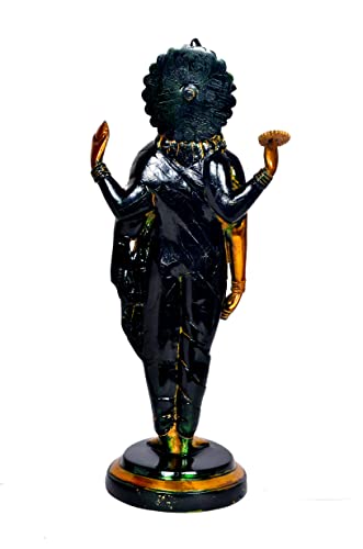 AONA Brass Dhanvantri God of Health Medicine and Ayurveda Idol Showpiece Height 18.5 Inches