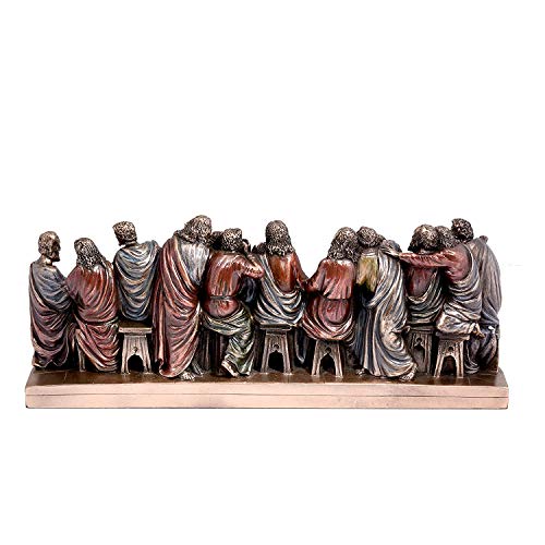 AONA Resin Religious Statues The Last Supper Collectible Figurine, Christian Tabletop Decoration for Home, for Christmas and Festive Celebrations, Multicolour, Height 3.5 Inch