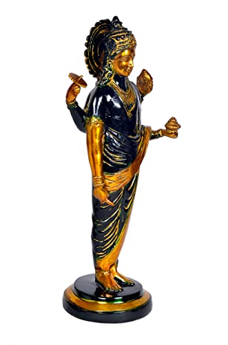 AONA Brass Dhanvantri God of Health Medicine and Ayurveda Idol Showpiece Height 18.5 Inches